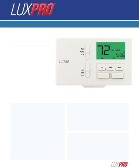 Lux-Products-P721-Thermostat-User-Manual
